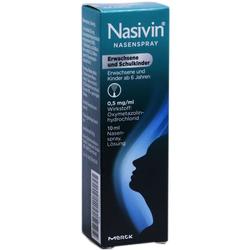 Die Verpackung zeigt ein Nasenspray für Erwachsene und Schulkinder ab 6 Jahren.
